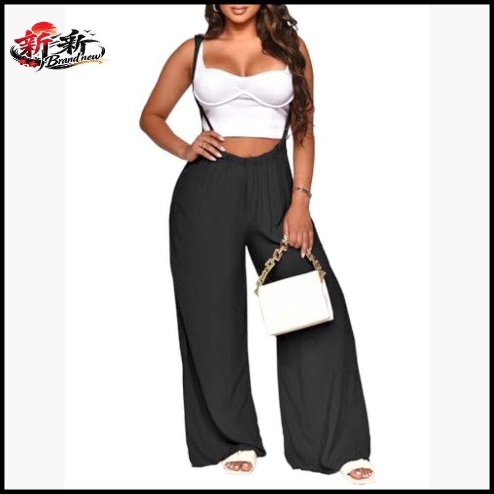 Polyester Jumpsuit With Adjustable Spaghetti Stra… - image 2